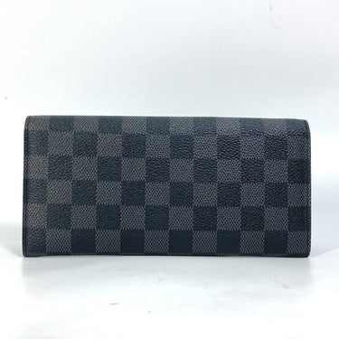 LOUIS VUITTON Long Wallet Purse N63084 Damier Grafitto Canvas black Damier Grafitte Portefeuille Ron Modular mens Used Authentic